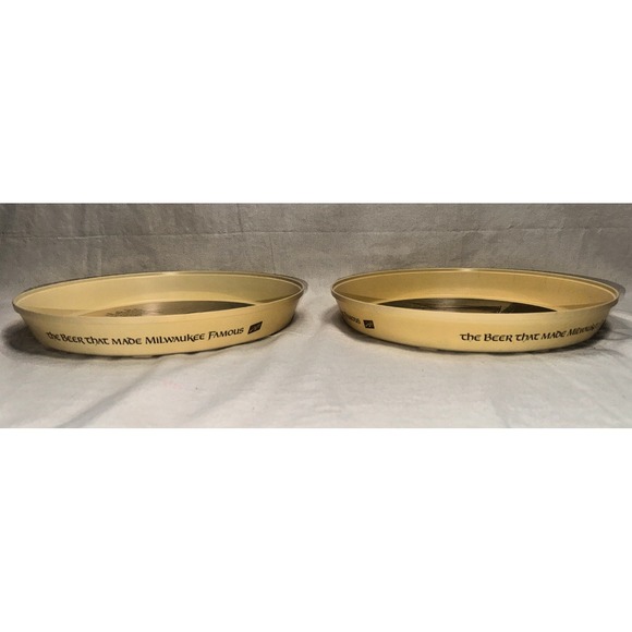 Vintage Schlitz Beer Serving Trays Schooner Sailboat 13" Bar Advertising - Picture 7 of 16